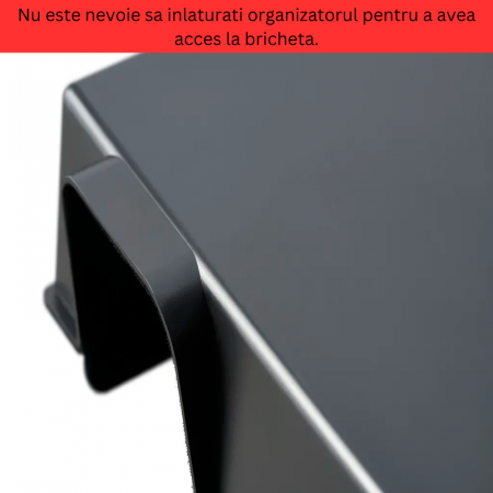 Organizator auto pentru consola centrala Tesla, cu 3 compartimente pentru depozitare, sub cotiera, compatibil Model 3/Y 2021-2023, material textil, BRAGUS®, negru [4]