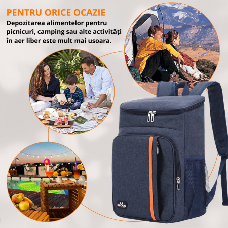 Rucsac multifunctional BRAGUS®, impermeabil, ideal pentru orice ocazie, rezistent la scurgeri, capacitate 18L, izolat termic [3]