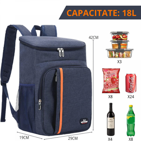 Rucsac multifunctional BRAGUS®, impermeabil, ideal pentru orice ocazie, rezistent la scurgeri, capacitate 18L, izolat termic [5]