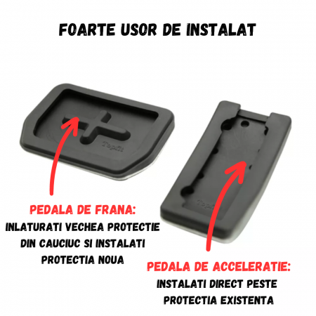 Set 2 ornamente din aluminiu pentru pedale, compatibil cu Tesla Model 3/Y, 2021-2024, Model 3 Highland, anti-alunecare, cu striatii din cauciuc solid, BRAGUS®, gri [2]