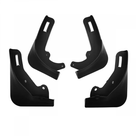 Accesorii Tesla - Set 4 aparatori noroi pentru Tesla Model Y, clipsuri pentru instalare incluse, fata si spate, din plastic, BRAGUS®, negre