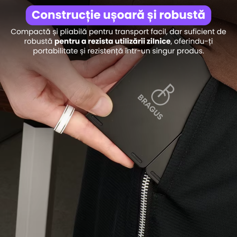 Tastatura Wireless Pliabila, Ultra Subtire, Portabila, Reincarcabila USB-C, Touch Pad cu 2 click- uri, Pliabila in 3 sectiuni, Bluetooth 5.0, Compatibila Android, iOS, Smart TV, Tableta, PC, 200g [6]