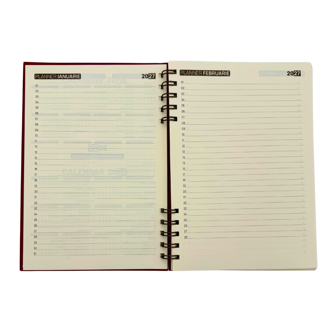 Agenda spira intrerupta cu pix, hartie alba [4]