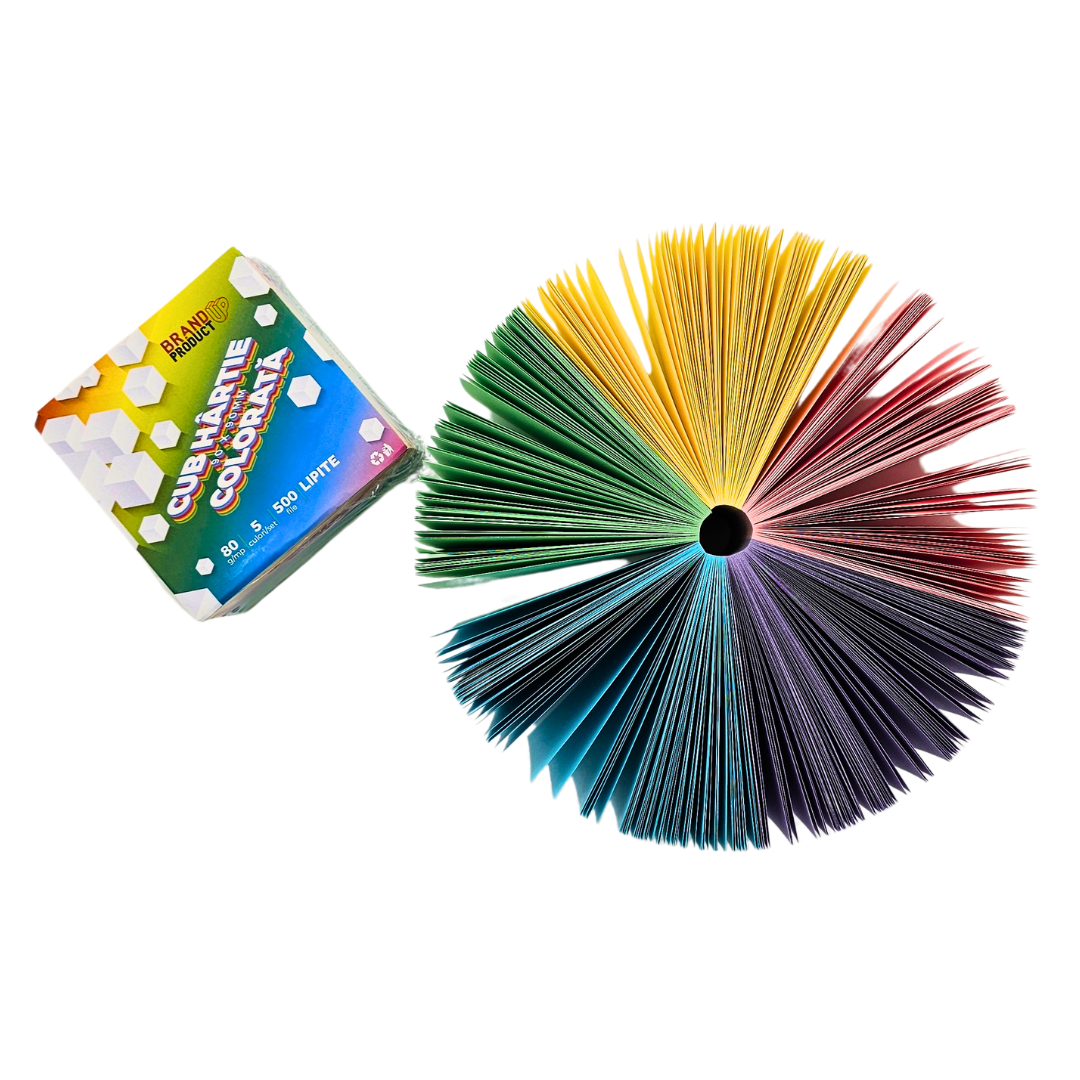 Cub hartie color 9x9 cm 500 file lipit 80g/mp [3]