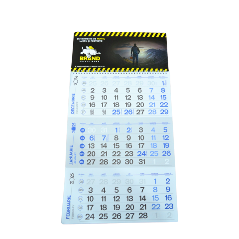 Agende, calendare si plannere - Calendar perete Triptic albastru