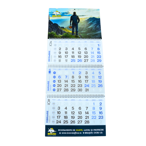 Agende, calendare si plannere - Calendar perete triptic pliat rigid
