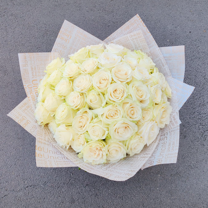 Buchet 51 Trandafiri Albi [2]