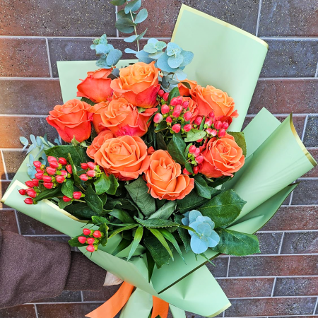 Buchete de Flori - Buchet cu Trandafiri Portocalii