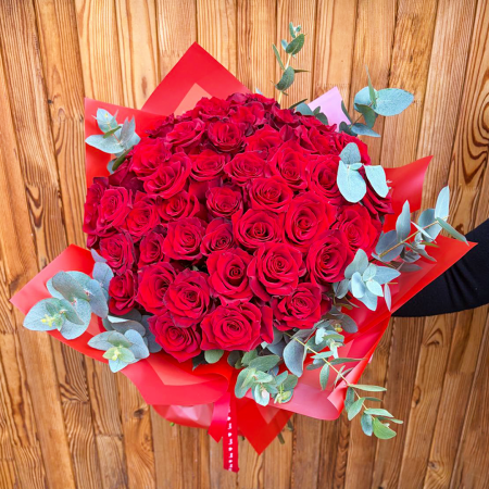 Flori de Sfanta Maria - Buchet 51 Trandafiri Rosii