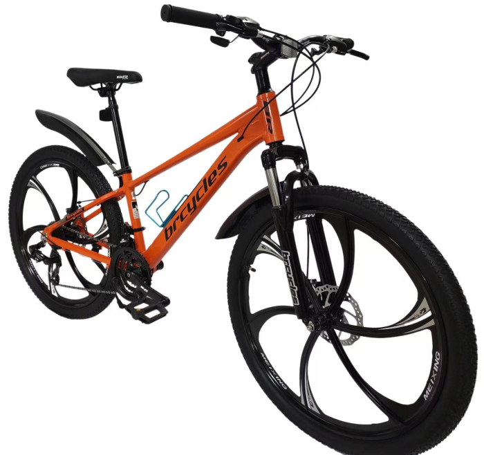 Bicicleta MTB 24″ A2404, cadru Aluminiiu, 21 viteze, Roti magnesium cu Shimano, PORTOCALIE [4]
