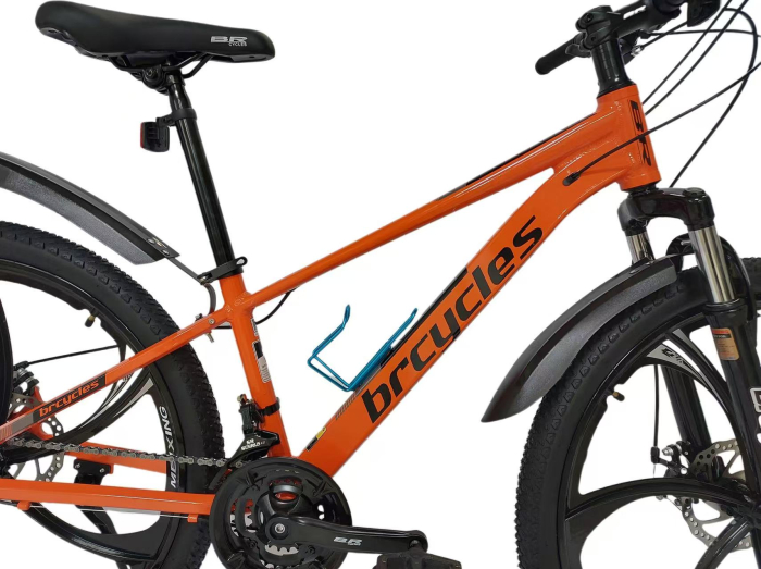 Bicicleta MTB 24″ A2404, cadru Aluminiiu, 21 viteze, Roti magnesium cu Shimano, PORTOCALIE [9]