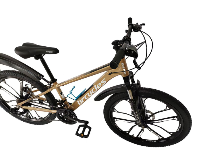 Bicicleta MTB 24″ A2404, cadru OTEL, 21 viteze, Roti magnesium cu Shimano, GOLD [8]
