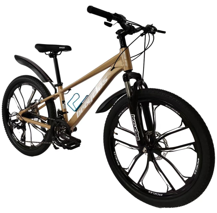 Bicicleta MTB 24″ A2404, cadru OTEL, 21 viteze, Roti magnesium cu Shimano, GOLD [9]