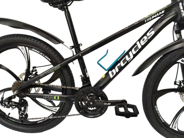 Bicicleta MTB 24″ S2403, cadru OTEL, 21 viteze, Roti magnesium cu Shimano, negru [2]