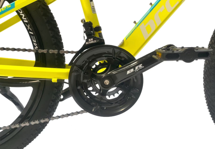Bicicleta MTB 24″ BR Tornado, cadru Aluminiu, 21 viteze, Roti magnesium cu Shimano, Verde [7]
