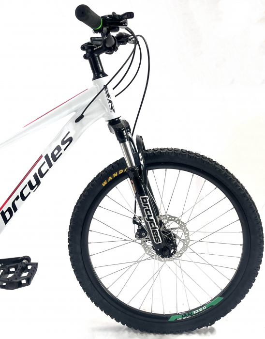 Bicicleta MTB 24″ BR Tornado , cadru Aluminiu 14″ ,21 viteze, Shimano ,Alb [2]