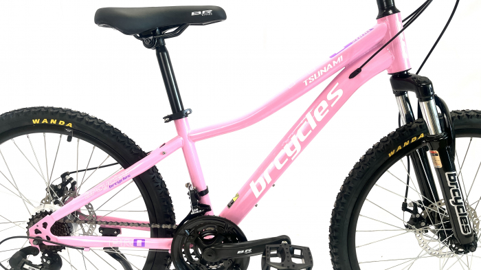 Bicicleta MTB 24″ BR Tsunami , cadru otel ,21 viteze, Shimano  Roz [4]