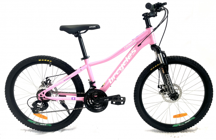 Bicicleta MTB 24″ BR Tsunami , cadru otel ,21 viteze, Shimano  Roz [2]