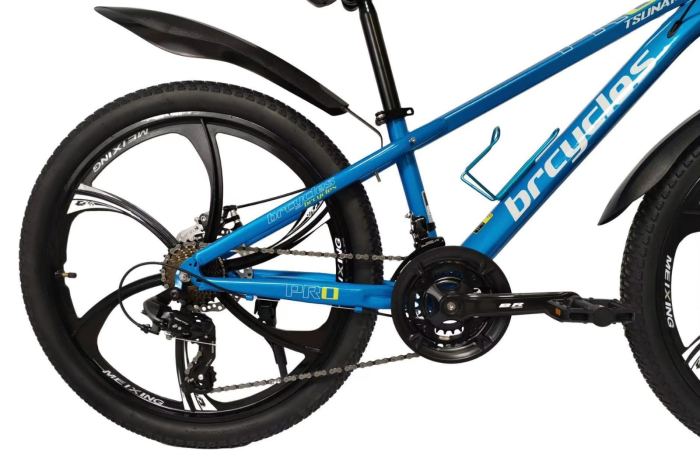 Bicicleta MTB 24″ S2403, cadru OTEL, 21 viteze, Roti magnesium cu Shimano, Albastru [2]