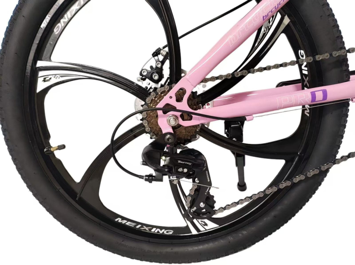 Bicicleta MTB 24″ S2403, cadru OTEL, 21 viteze, Roti magnesium cu Shimano, Roz [10]