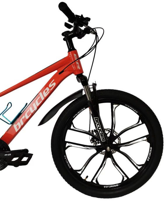 Bicicleta MTB 24″ A2404, cadru OTEL, 21 viteze, Roti magnesium cu Shimano, ROSU [6]