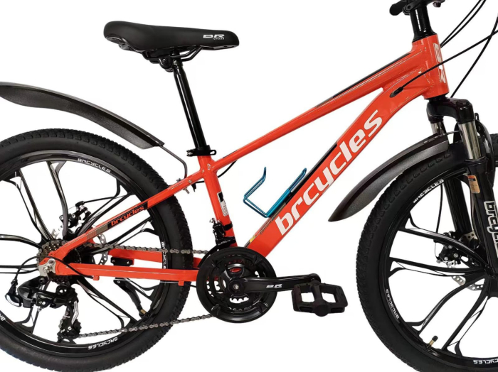 Bicicleta MTB 24″ A2404, cadru OTEL, 21 viteze, Roti magnesium cu Shimano, ROSU [5]