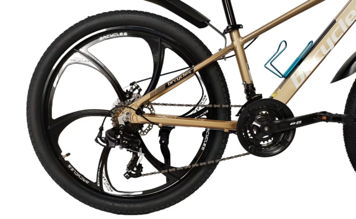 Bicicleta MTB 26″ A2604, cadru Aluminiu , 21 viteze, Roti Magnesium cu Shimano, Gold [5]