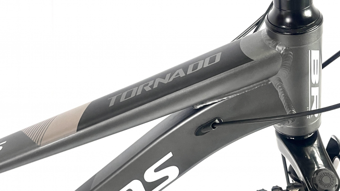Bicicleta MTB 24″ BR Tornado, cadru Aluminiu, 21 viteze, Roti magnesium cu Shimano, Gri [9]