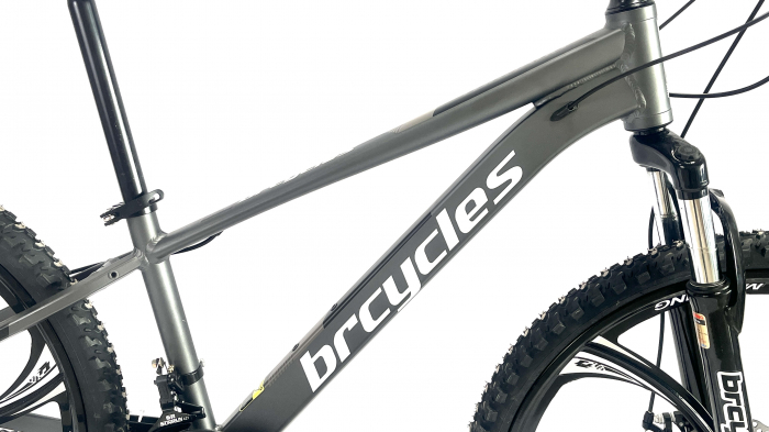 Bicicleta MTB 24″ BR Tornado, cadru Aluminiu, 21 viteze, Roti magnesium cu Shimano, Gri [5]