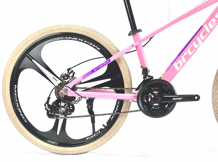Bicicleta MTB 26″ BR Tornado, cadru Aluminiu, 21 viteze, Roti magnesium cu Shimano, Roz [9]
