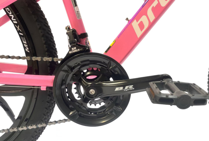 Bicicleta MTB 26″ BR Tornado, cadru Aluminiu, 21 viteze, Roti magnesium cu Shimano, Roz [7]