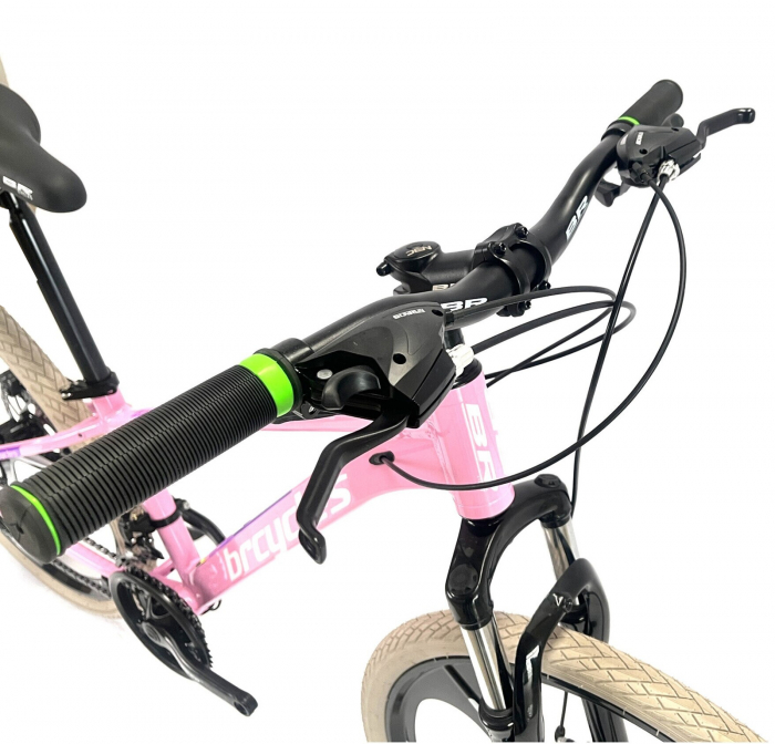 Bicicleta MTB 26″ BR Tornado, cadru Aluminiu, 21 viteze, Roti magnesium cu Shimano, Roz [4]