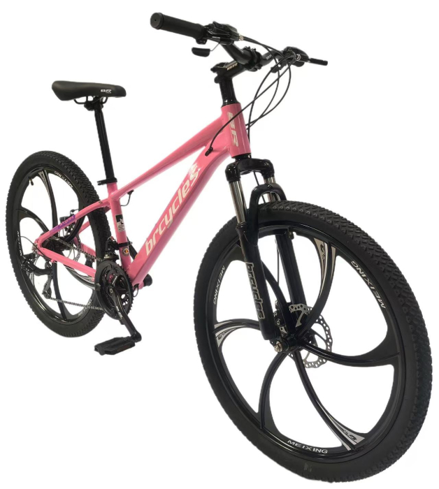 Bicicleta MTB 26″ BR Tornado, cadru Aluminiu, 21 viteze, Roti magnesium cu Shimano, Roz [9]