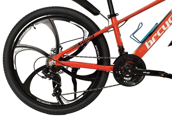 Bicicleta MTB 26″ A2604, cadru Aluminiu , 21 viteze, Roti Magnesium cu Shimano, ROSU [4]