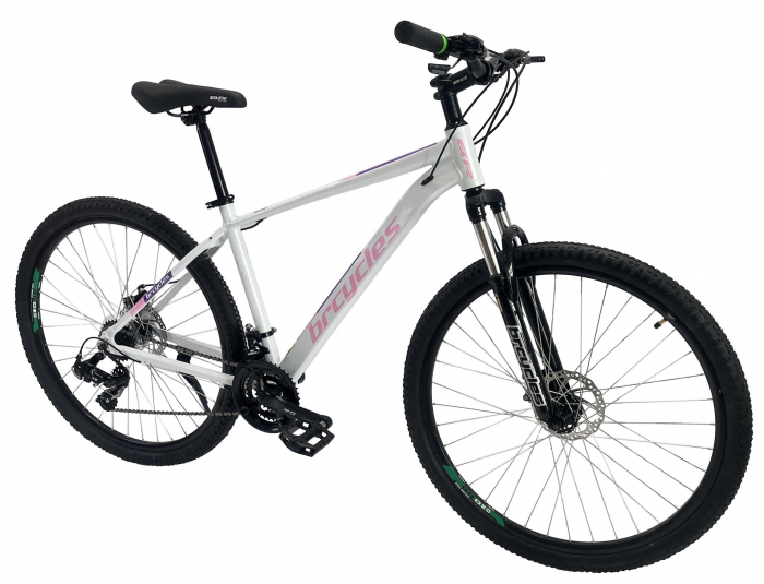 Bicicleta MTB 29″ BR Tornado, cadru Aluminiu, 21 viteze, cu Shimano, Alb [2]