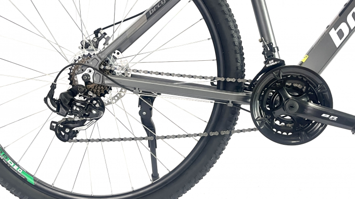 Bicicleta MTB 29″ BR Tornado Trekking cu Carrier, cadru Aluminiu, 21 viteze, cu Shimano, Gri [7]