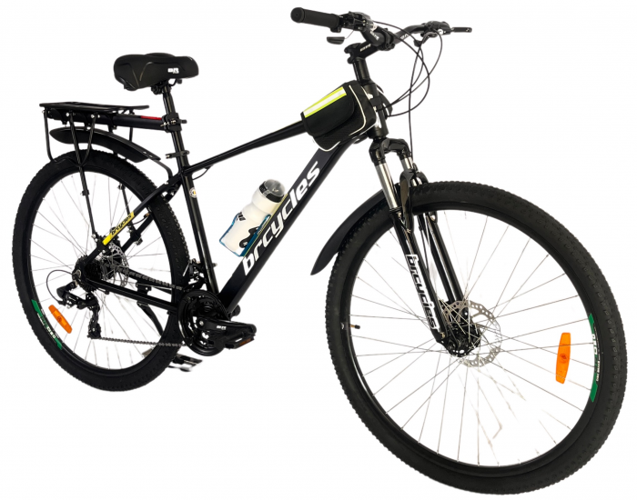 Bicicleta MTB 29″ BR Tornado Trekking cu Carrier, cadru Aluminiu, 21 viteze, cu Shimano, Negru [2]