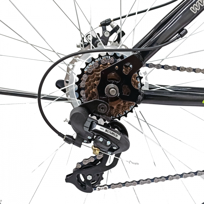 Bicicleta MTB-HT 29" BR Target, cadru otel 17', manete secventiale, frane disc, 21 viteze, Negru [8]