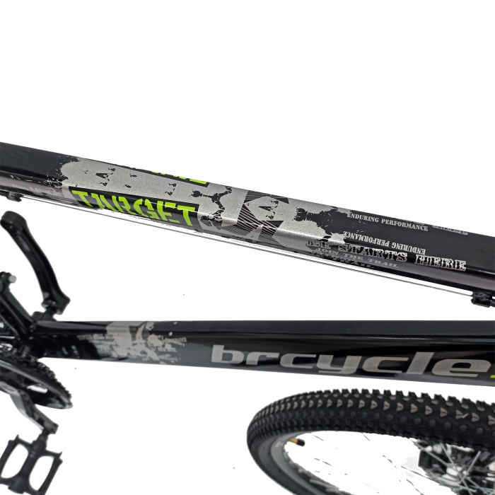 Bicicleta MTB-HT 29" BR Target, cadru otel 17', manete secventiale, frane disc, 21 viteze, Negru [3]