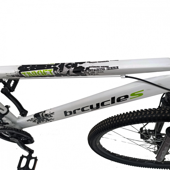 Bicicleta MTB-Target 29'', cadru otel 17″, frane disc, manete secventiale, 21 viteze, Alb [2]