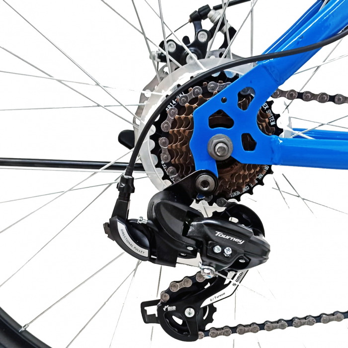 Bicicleta MTB-Target 29'', cadru otel 17″, frane disc, manete secventiale, 21 viteze, Albastru [8]