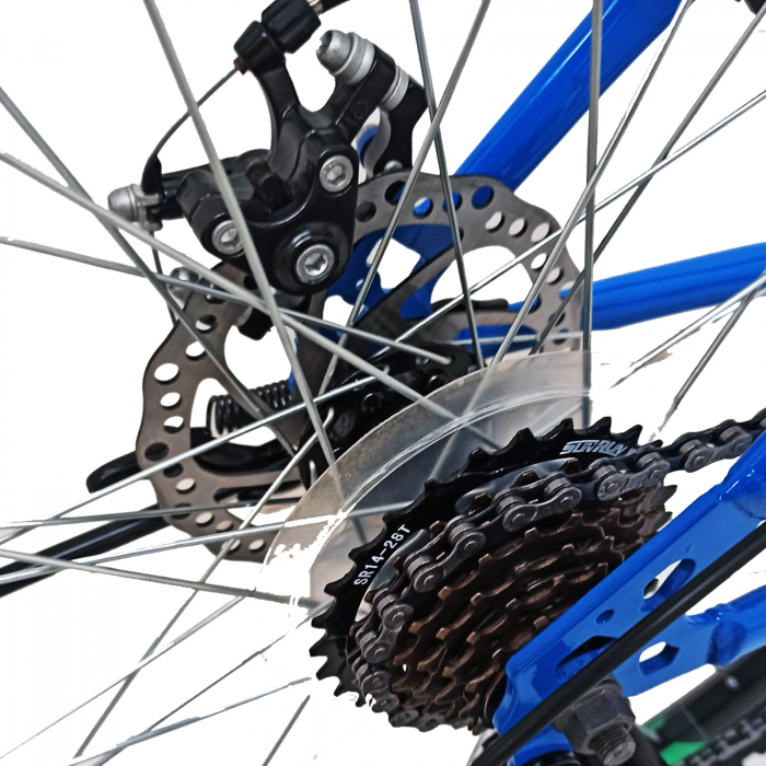Bicicleta MTB-Target 29'', cadru otel 17″, frane disc, manete secventiale, 21 viteze, Albastru [5]