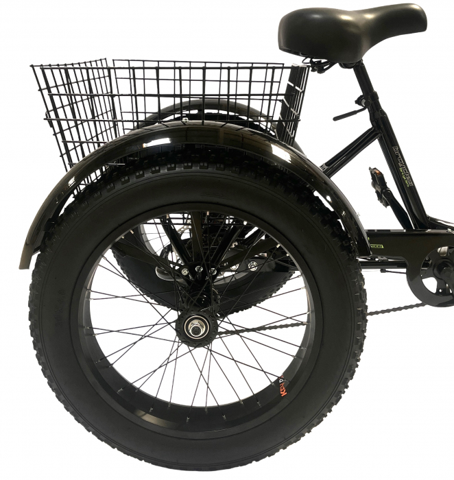 Tricicleta adulti,Fat cauciuc cu cos 24 inch negru [5]