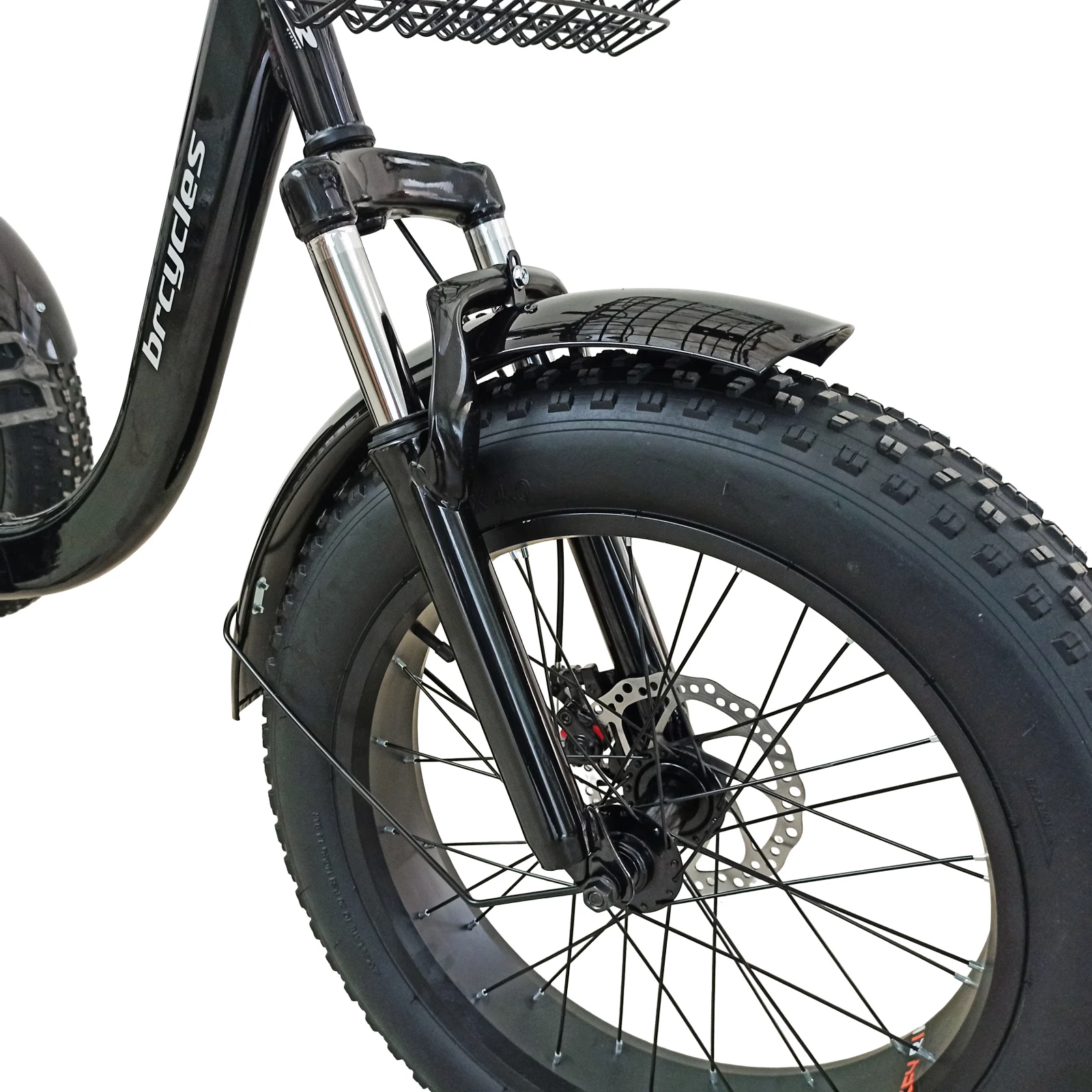 Tricicleta adulti,Fat cauciuc cu cos 24 inch negru [6]