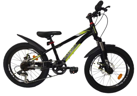 Biciclete Copii - Bicicleta BR S2001 Inspire 20'' 7 viteze, Cadru otel ,varsta 6-9 ani,Shimano NEGRU