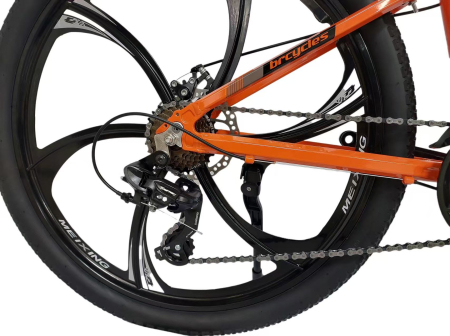 Bicicleta MTB 24″ A2404, cadru Aluminiiu, 21 viteze, Roti magnesium cu Shimano, PORTOCALIE [6]