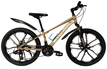 Bicicleta MTB 24″ A2404, cadru OTEL, 21 viteze, Roti magnesium cu Shimano, GOLD [9]