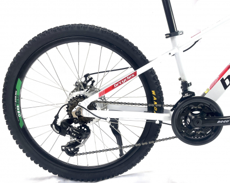 Bicicleta MTB 24″ BR Tornado , cadru Aluminiu 14″ ,21 viteze, Shimano ,Alb [4]