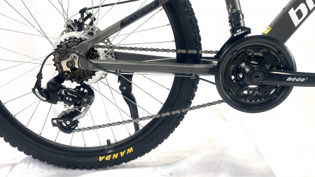 Bicicleta MTB 24″ BR Tornado , cadru Aluminiu 14″ ,21 viteze, Shimano ,Gri [4]