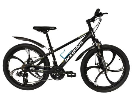 Biciclete - Bicicleta MTB 24″ S2403, cadru OTEL, 21 viteze, Roti magnesium cu Shimano, negru